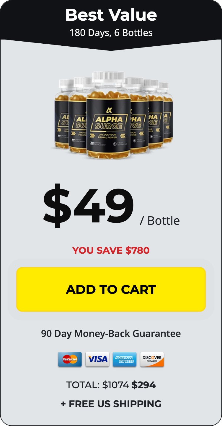 Alpha Surge 180 day supply