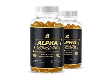 Alpha Surge supplement jar